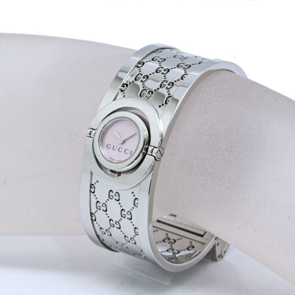 GUCCI Toile Bangle YA112513 112 Women's Watch SS 40522 — Very Good