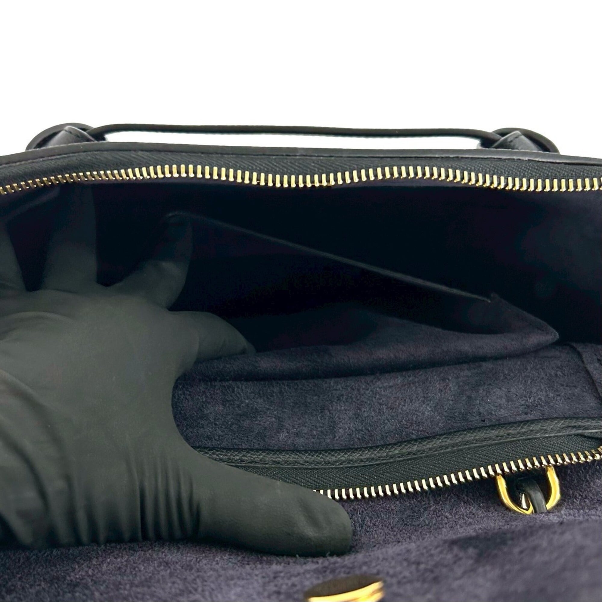 CELINE Belt Bag Micro Leather 2-way Shoulder Handbag Black 40373 — Like New