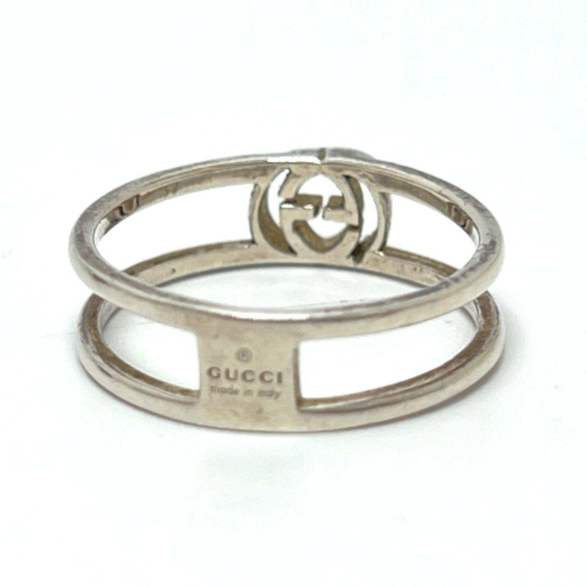 GUCCI Interlocking G Ring, SV925, Women's Silver — Like New
