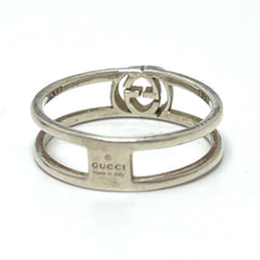 GUCCI Interlocking G Ring, SV925, Women's Silver — Like New