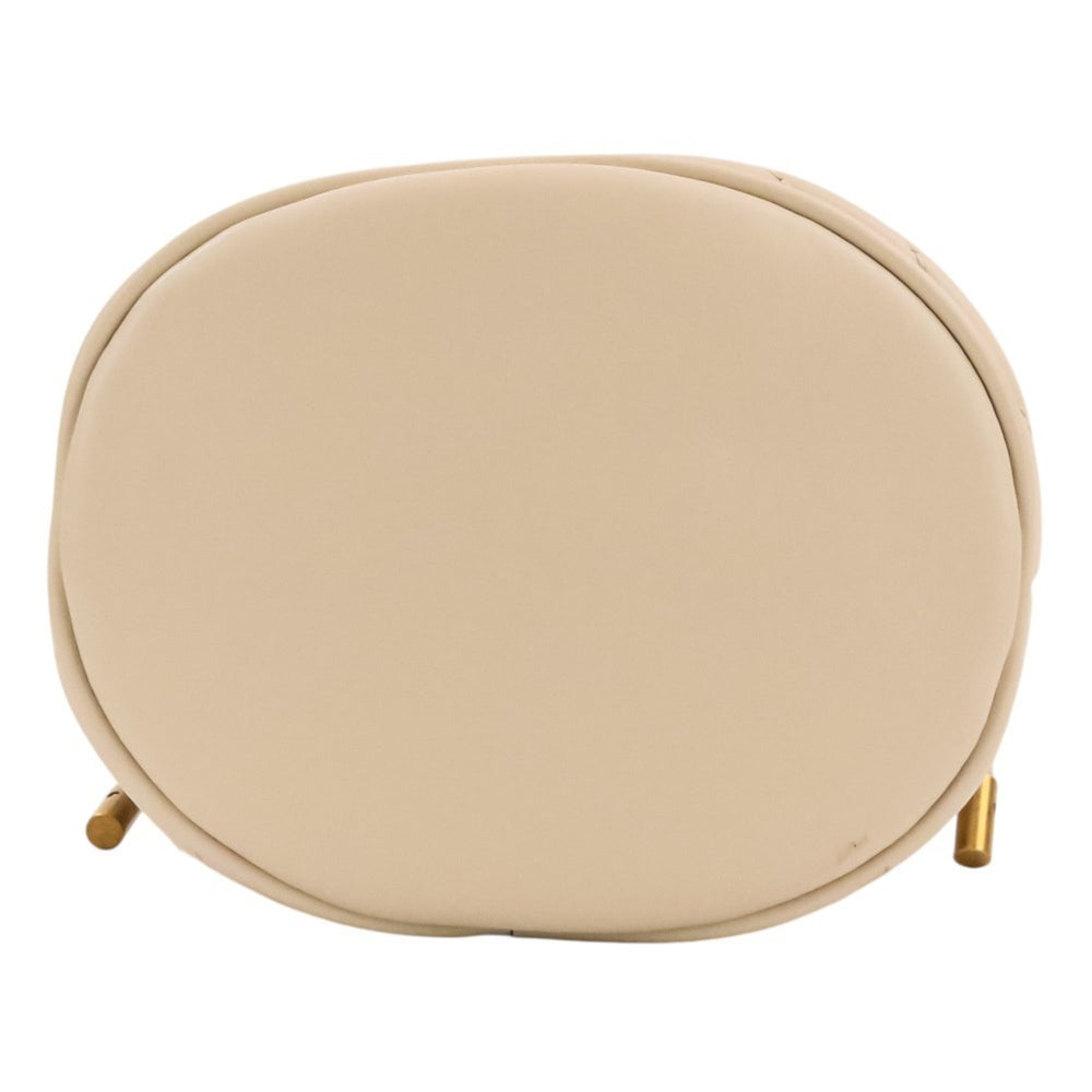 GUCCI GG Marmont Leather Mini Bucket Chain Shoulder Bag 575163 Ivory Women's — Like New