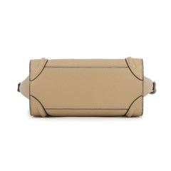 Celine handbag, Luggage Nano Shopper, leather, 189243, CELINE 2-way, beige — Like New