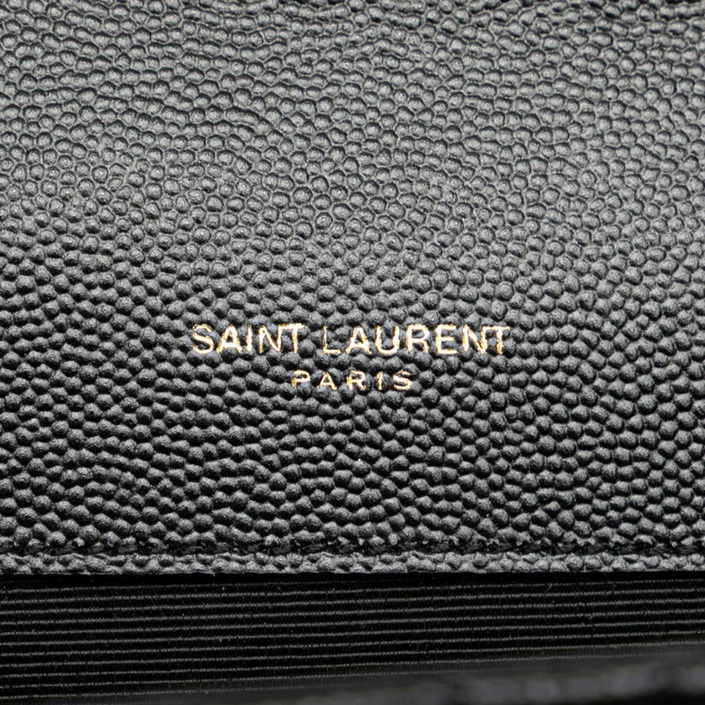 Saint Laurent Envelope Chain Shoulder Bag, Black and Gold Leather, Women's, SAINT LAURENT