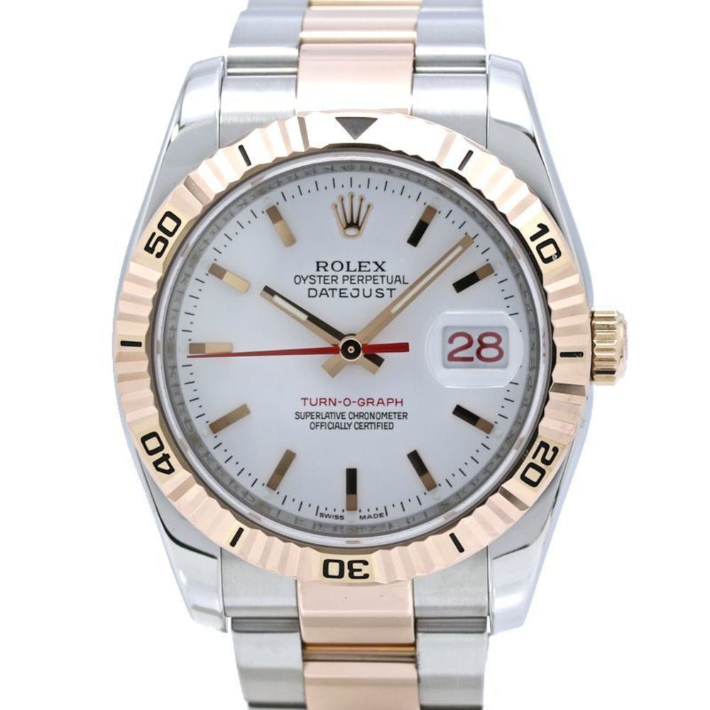 ROLEX Datejust Turn-O-Graph 116261 Oyster Bracelet Men's Watch SSx18KPG 40469 — Very Good