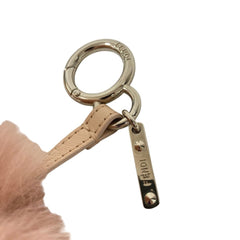 FENDI Pom-Pom Fur Charm, Pink, Women's — Like New