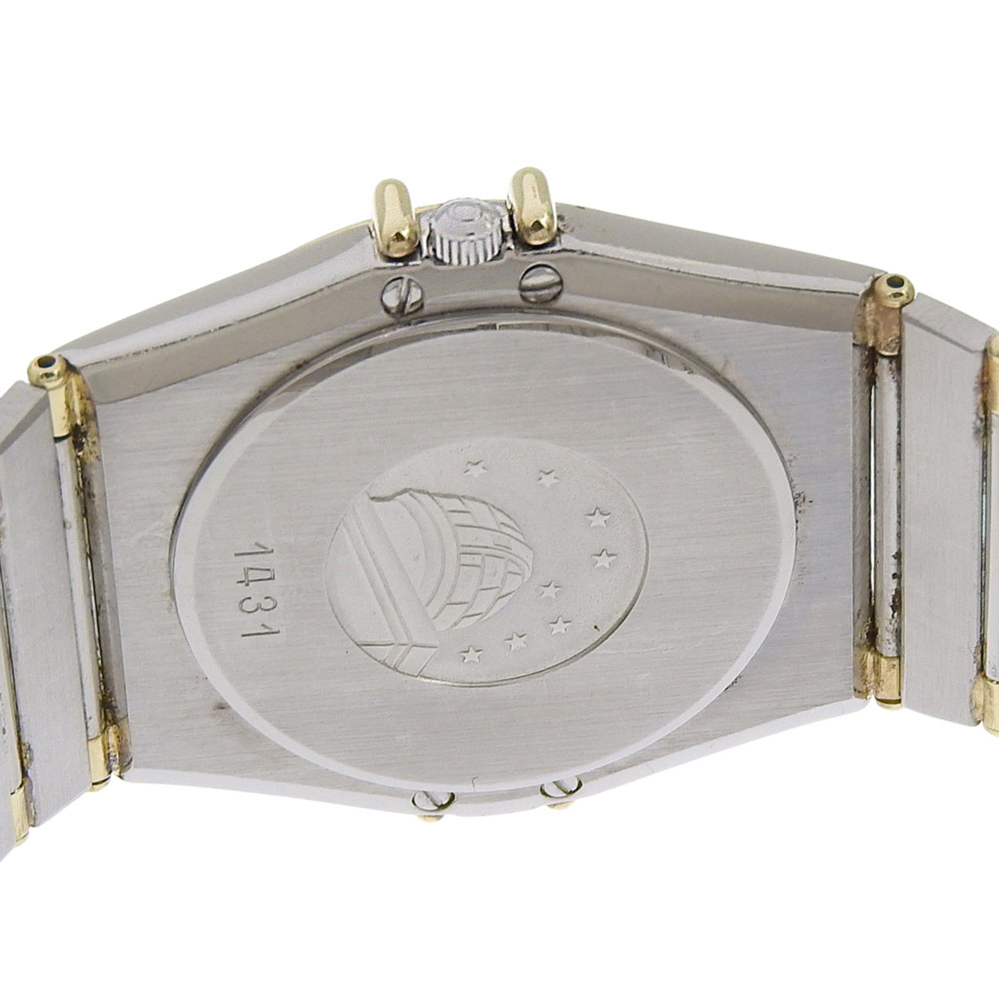 OMEGA Constellation Men's Watch, Stainless Steel with Diamonds, Quartz Movement, Analog Display, Silver Dial — Good