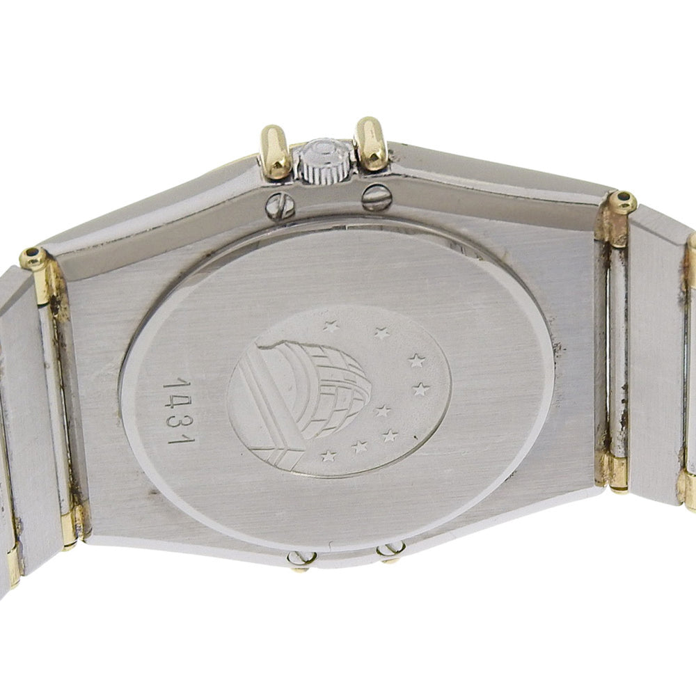 OMEGA Constellation Men's Watch, Stainless Steel with Diamonds, Quartz Movement, Analog Display, Silver Dial — Good