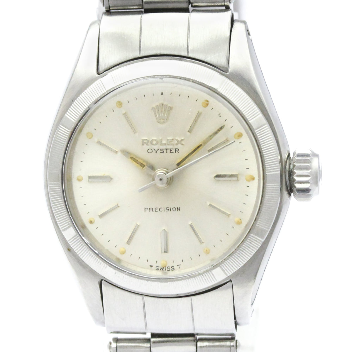 ROLEX Oyster Precision 6411 Steel Hand-winding Ladies Watch Vintage — Good