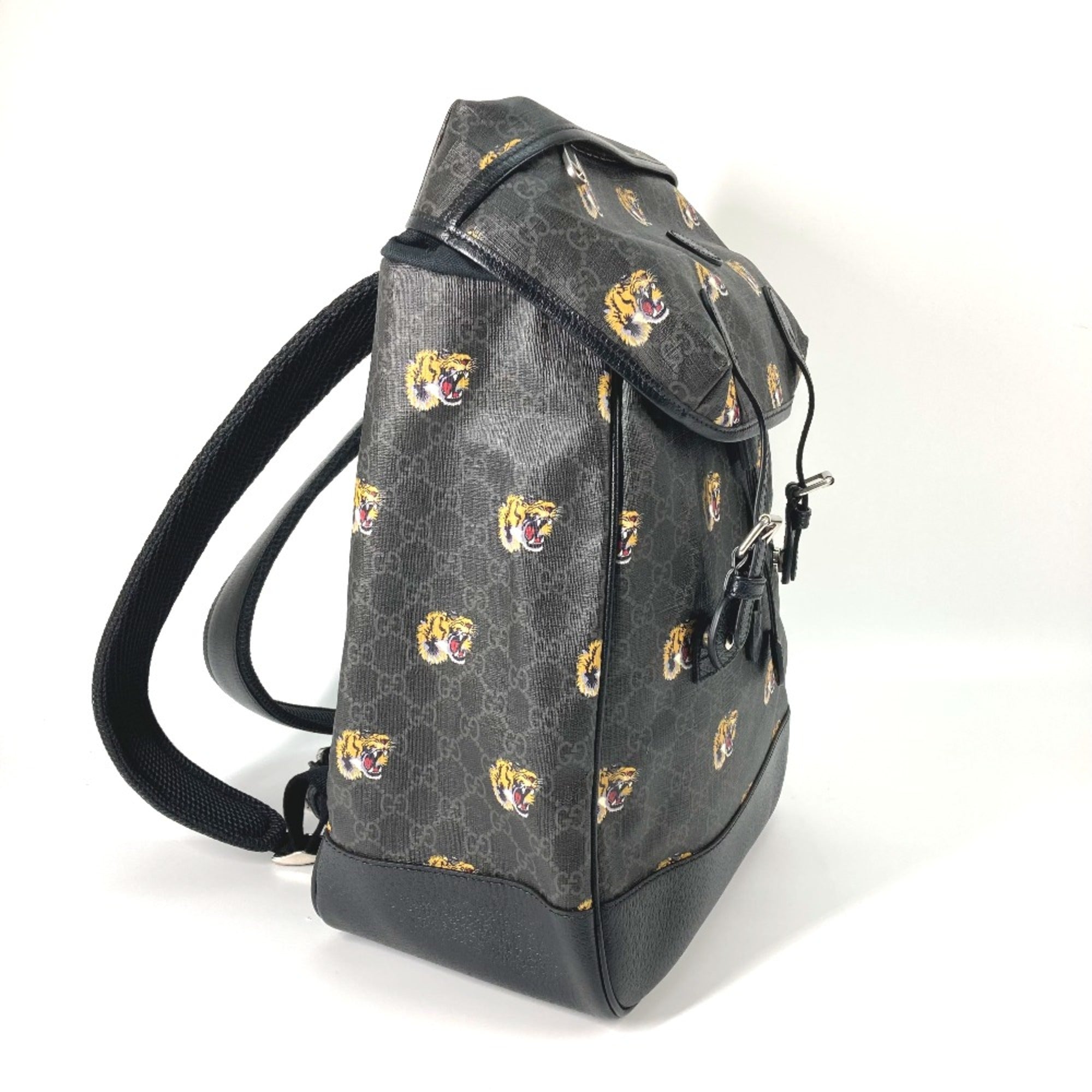 Gucci 696013 Interlocking G tiger tiger bag Backpack Black — Like New