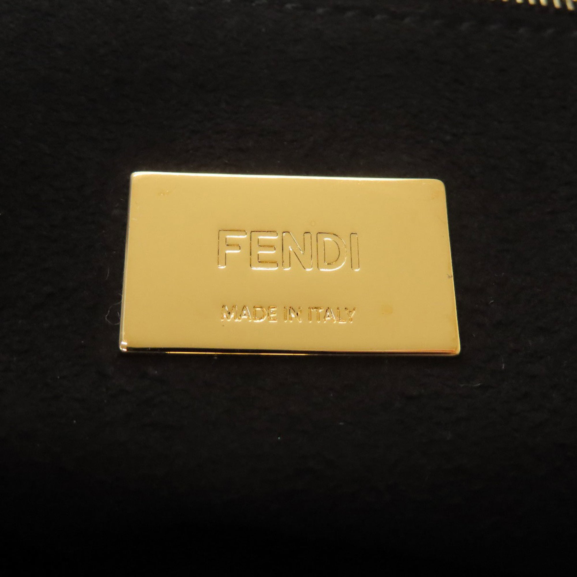 Fendi logo handbag leather women's FENDI