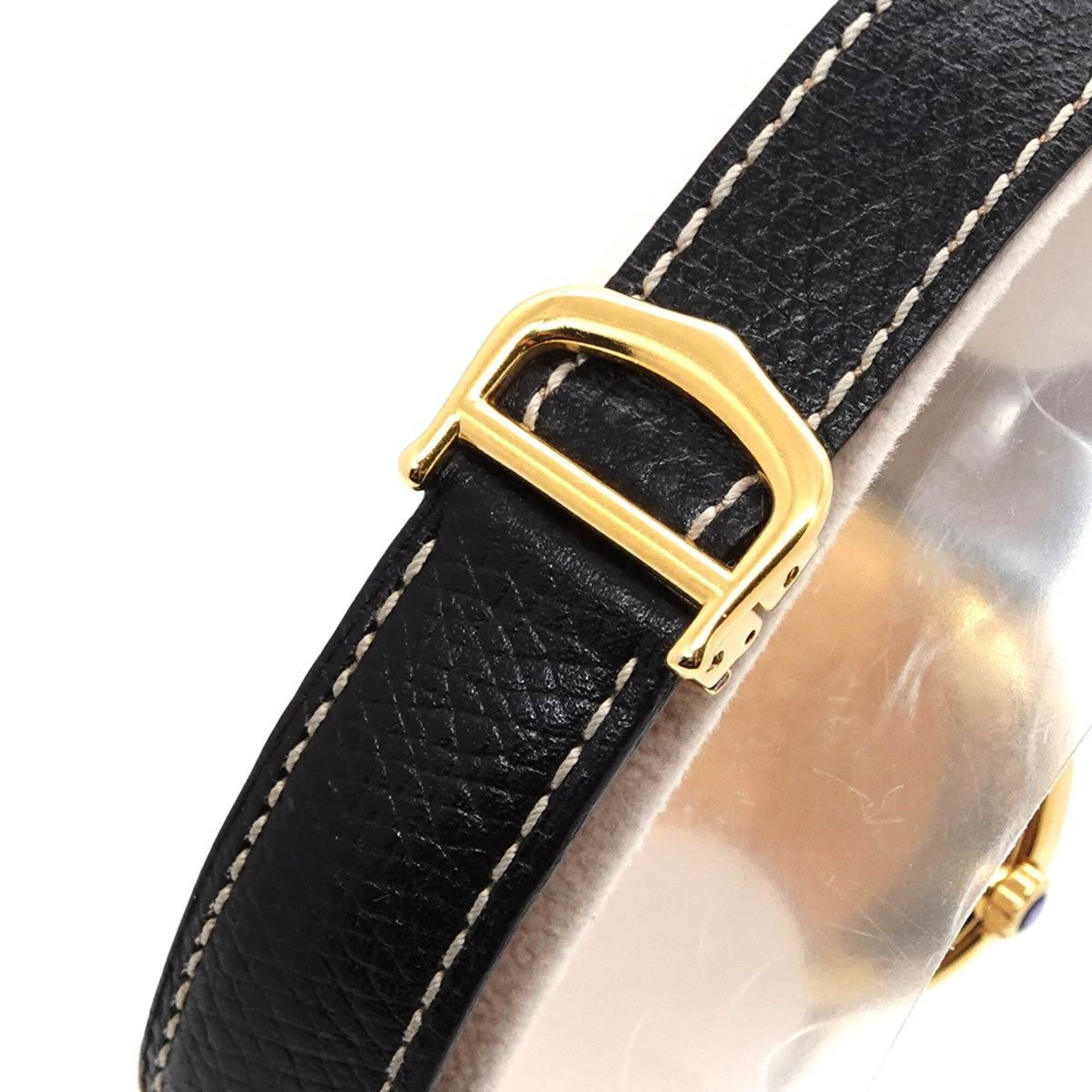 Cartier Must Ronde Vermeil LM W100844B Men's Watch, Date, Ivory, SV925 Quartz Watch — Very Good