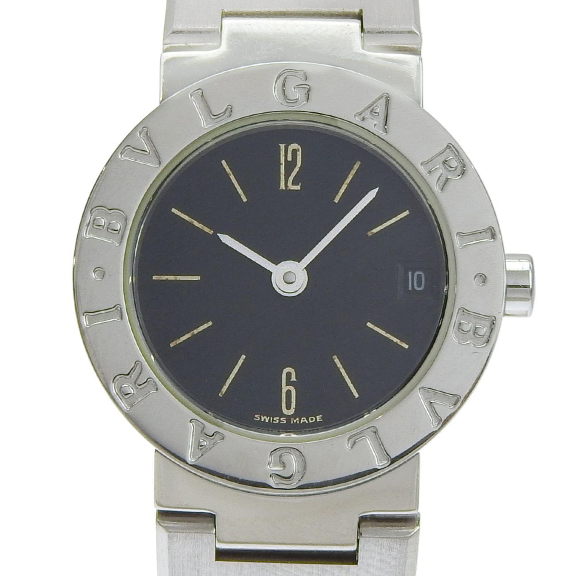 Bvlgari BVLGARI Watch BB23SS Stainless Steel Quartz Analog Black Dial Women's — Good