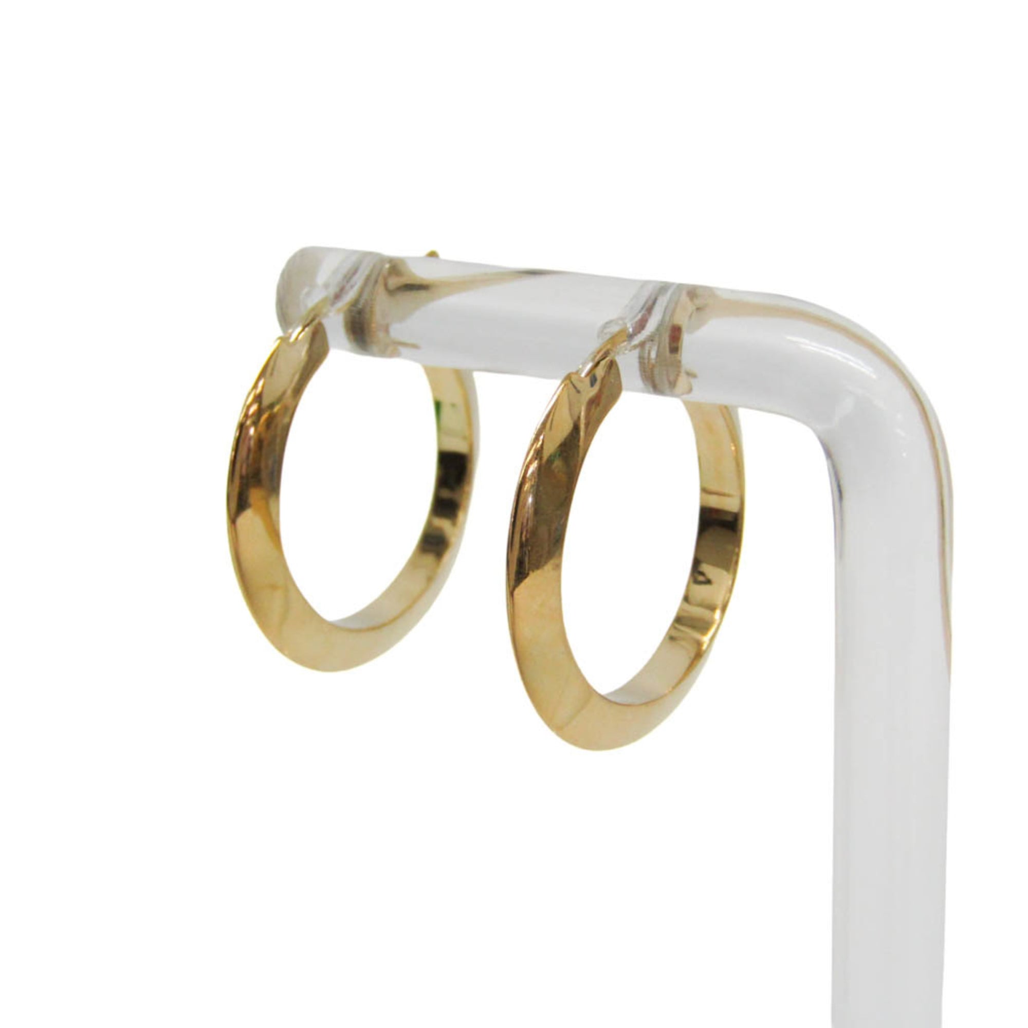 Bottega Veneta Essential Silver Hoop Earrings Gold — Like New