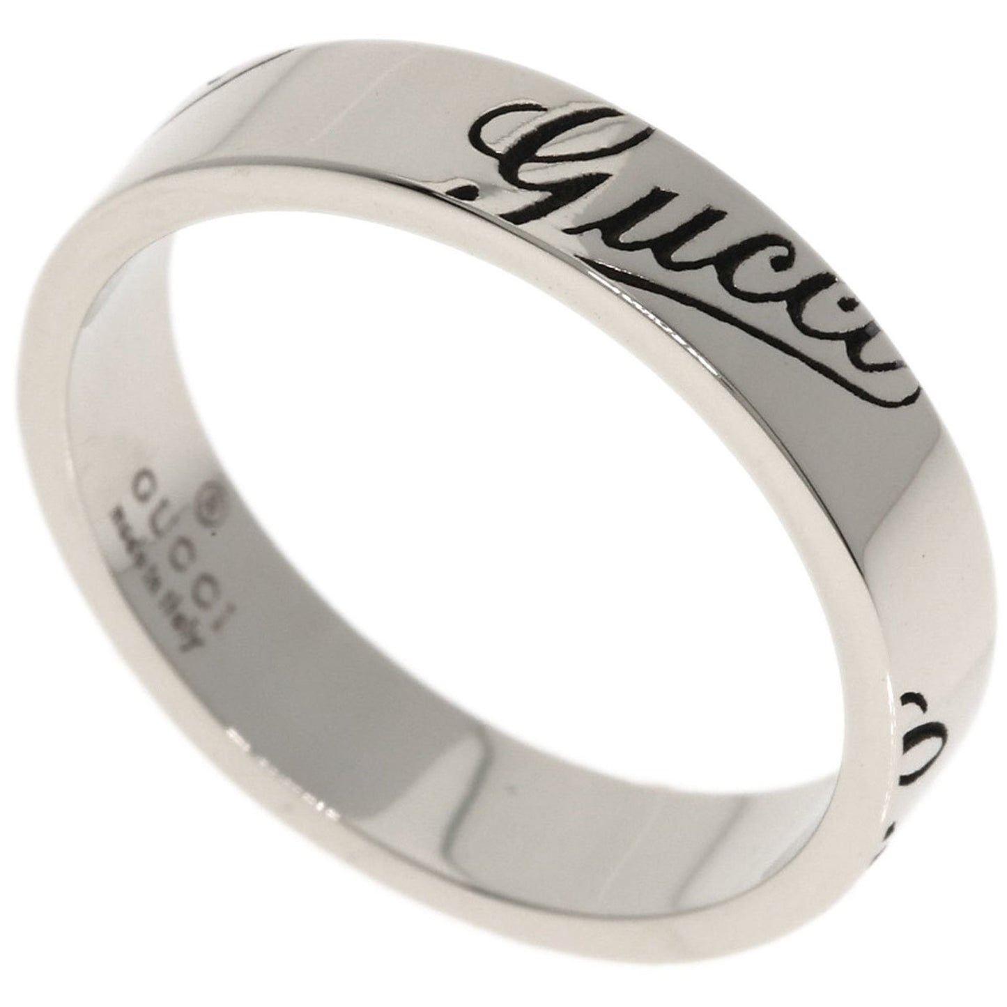Gucci Icon Print #11 Ring in 18K White Gold for Women