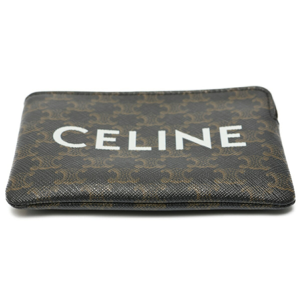 Celine Coin & Card Case 10C662CA2.38NO Triomphe Canvas Black S-158510