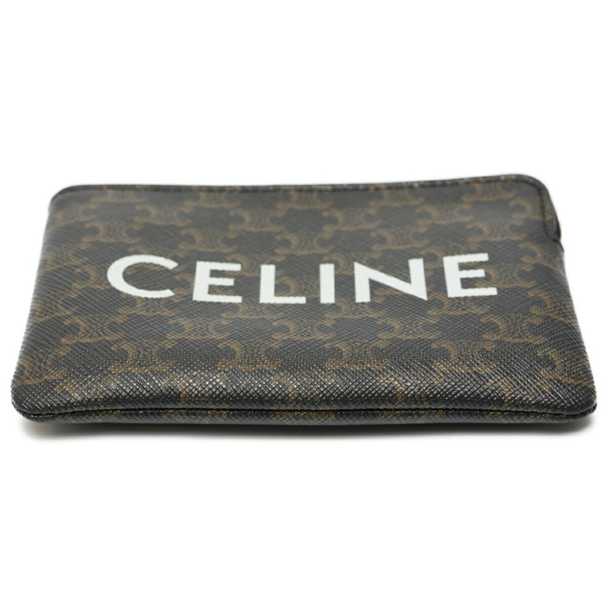 Celine Coin & Card Case 10C662CA2.38NO Triomphe Canvas Black S-158510