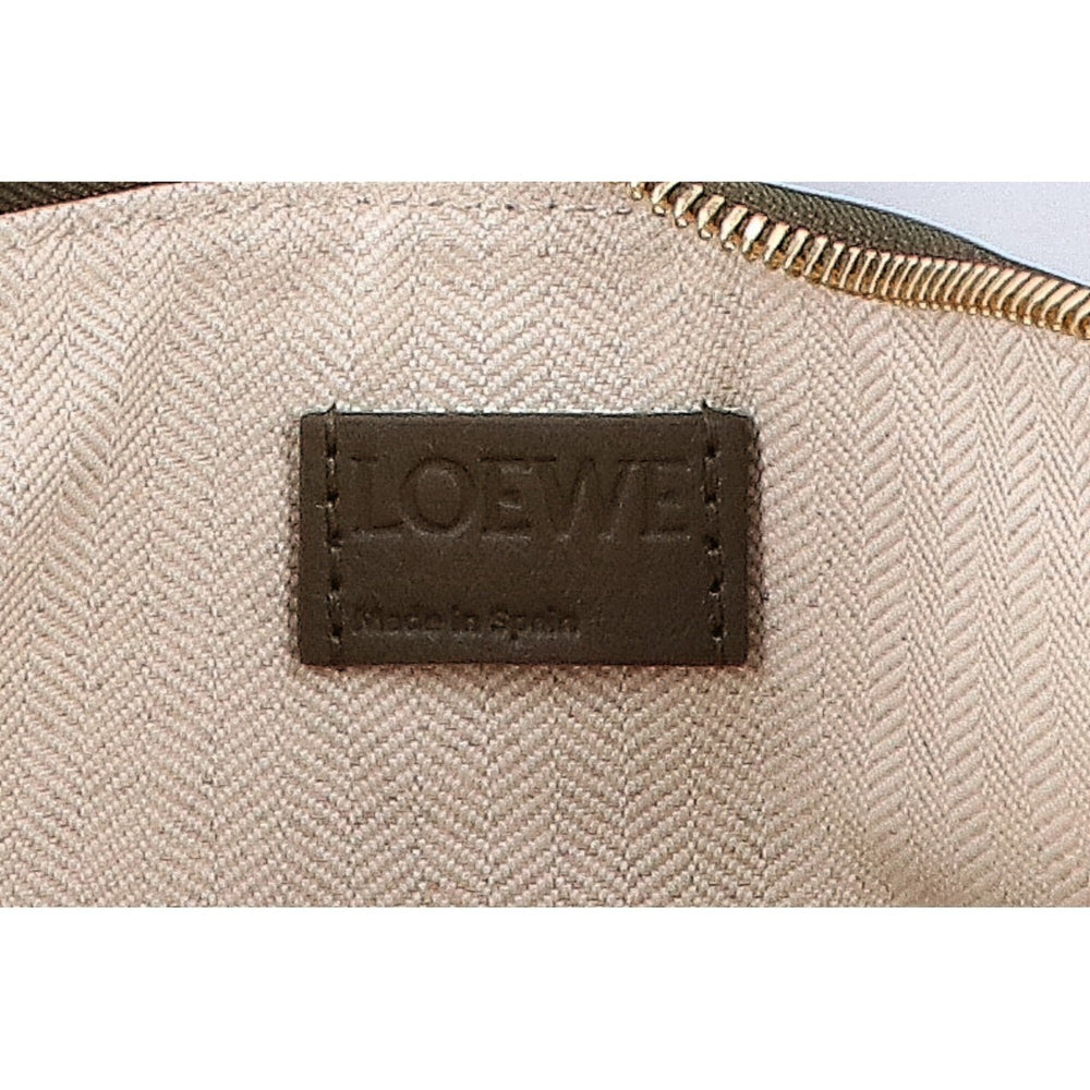 LOEWE A538G13X01 Classic Calf Hammock Hobo Mini Shoulder Bag, Dark Khaki Green, Gold Hardware, with Anagram Strap (sold separately), for Women — Like New