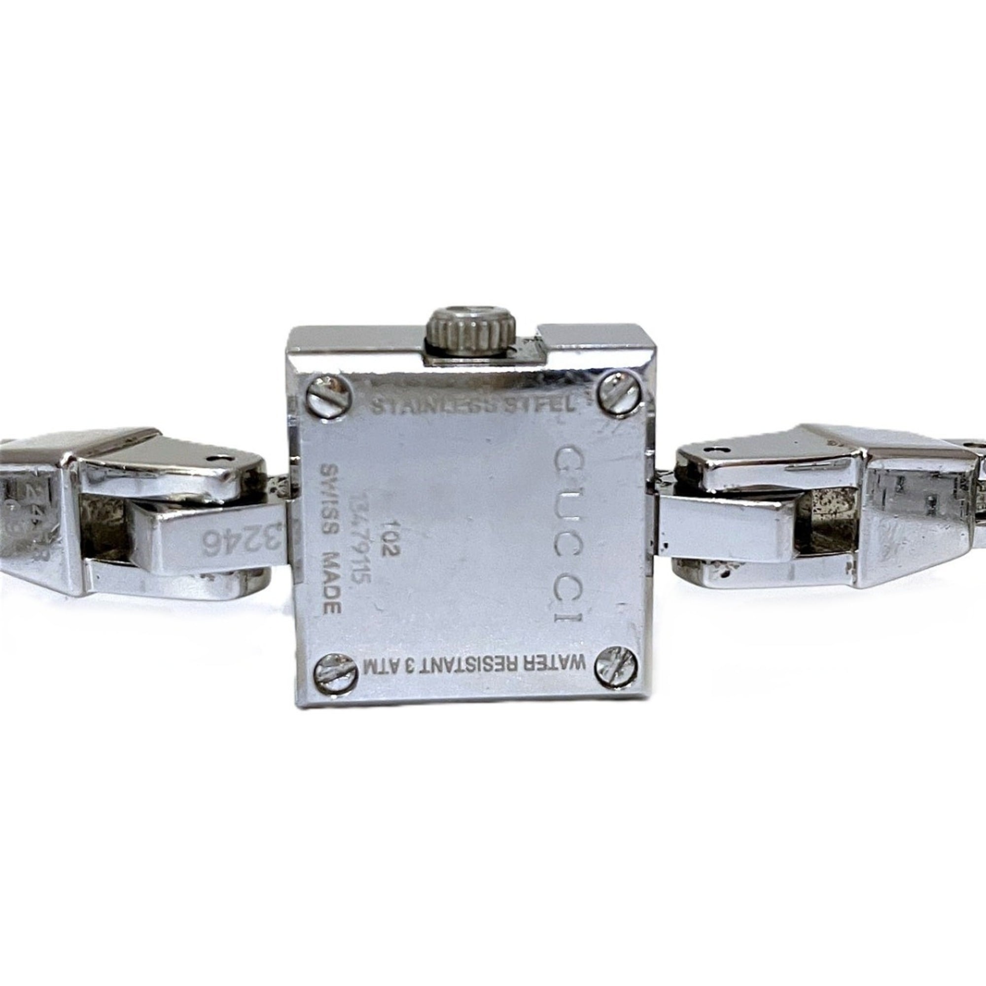 Gucci G-Mini watch, total weight 23.6g, stainless steel, quartz movement, silver dial, 120 — Good