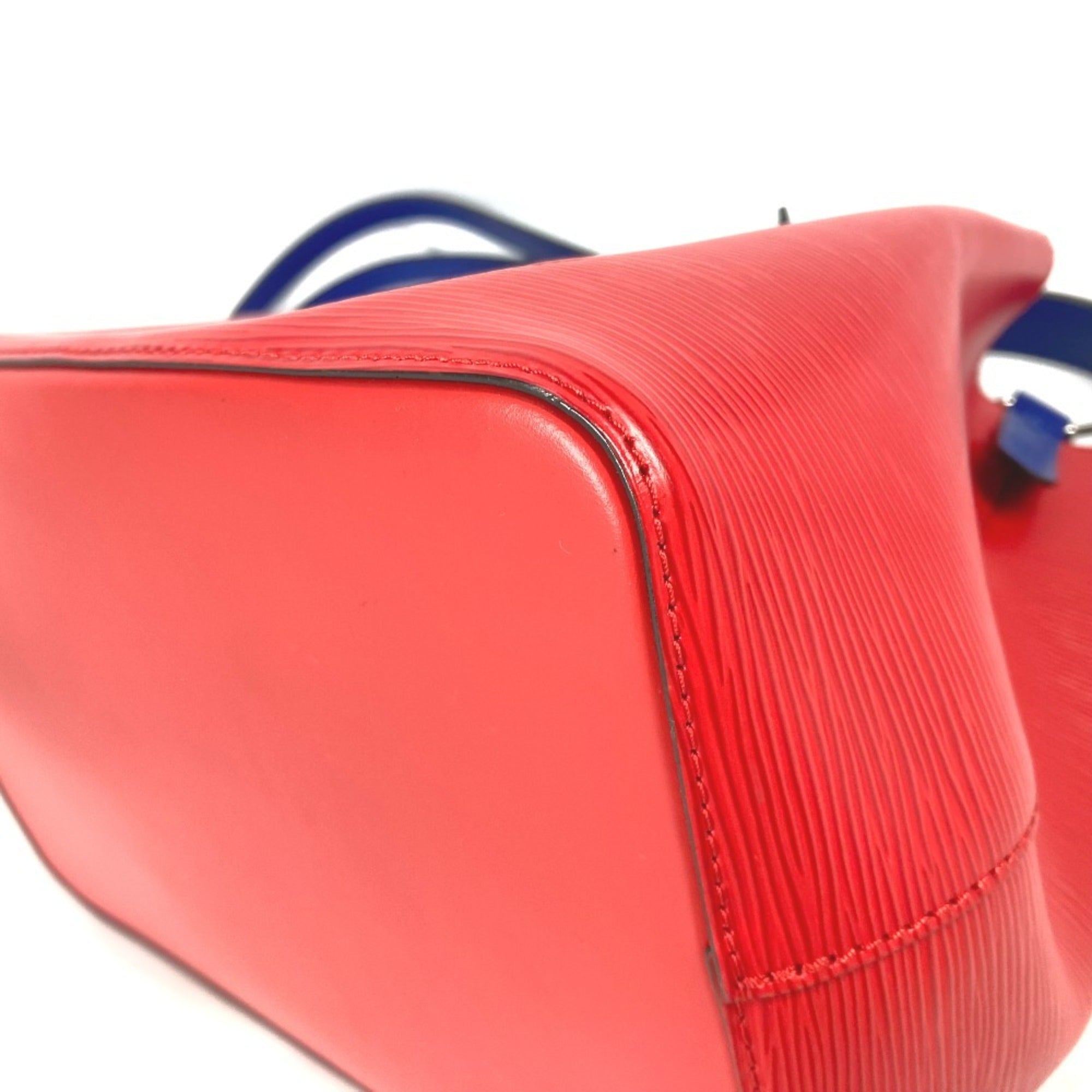LOUIS VUITTON M54365 Epi NeoNoe Two-Tone Bucket Bag, 2-Way Handbag/Shoulder Leather, Women's, Coquelicot Red — Like New