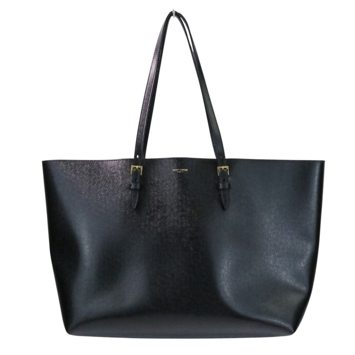 Yves Saint Laurent SAINT LAURENT PARIS Saint Laurent Paris Leather Tote Bag with East/West Pouch, 604309, Black, Women's