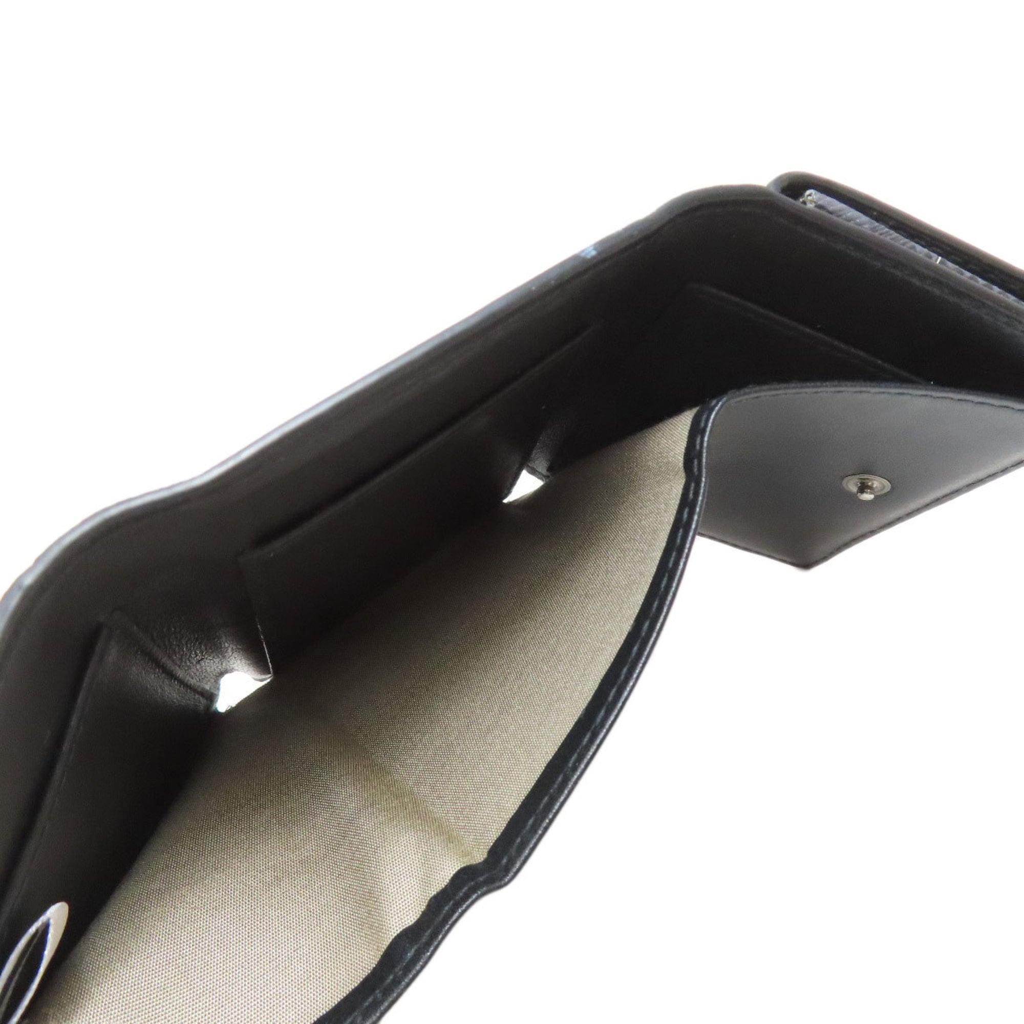 Jimmy Choo logo tri-fold wallet, bi-fold leather, women's