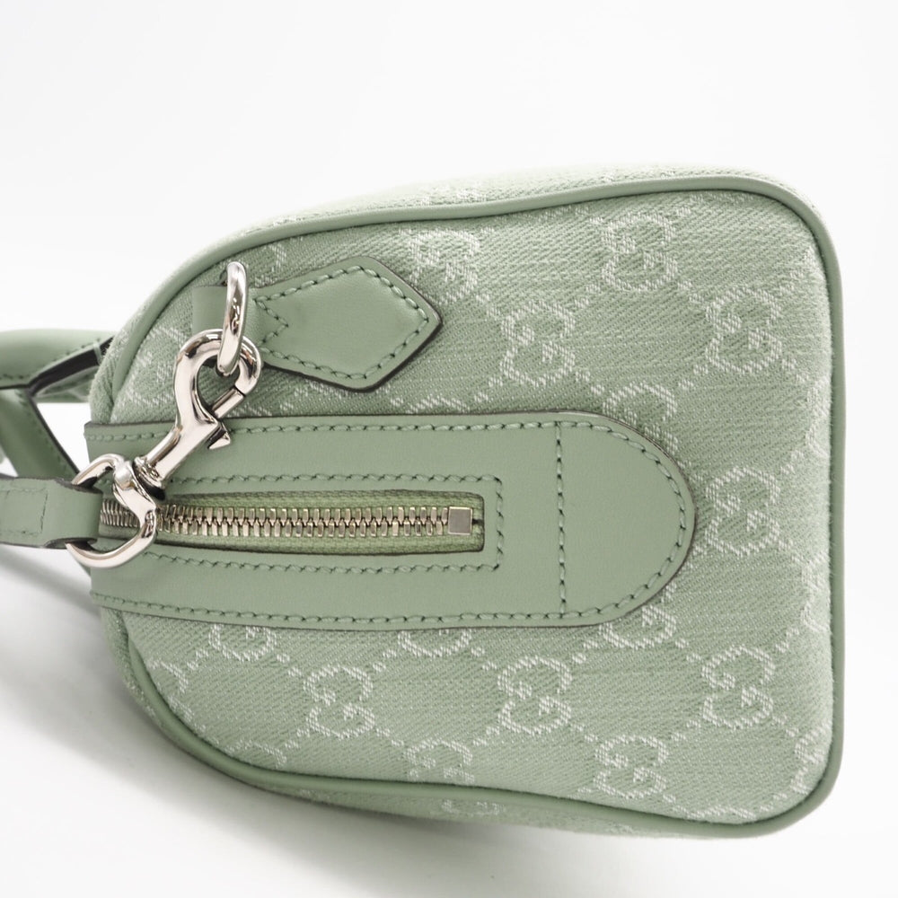 GUCCI Ophidia GG Canvas Small Boston Bag 772061 Handbag Green Women's — New - Store Return