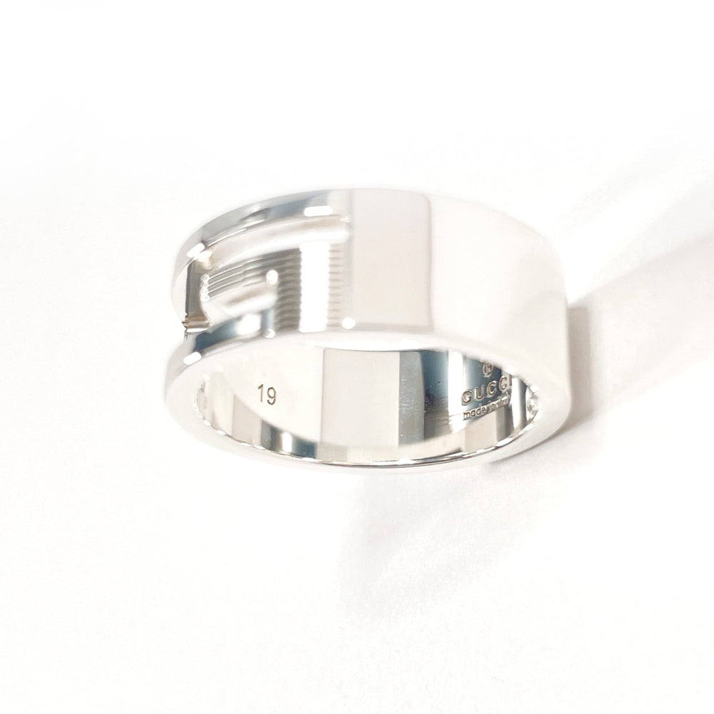 GUCCI Branded Cutout G Ring, Sterling Silver 925, Size 17.5cm, Men's — Like New