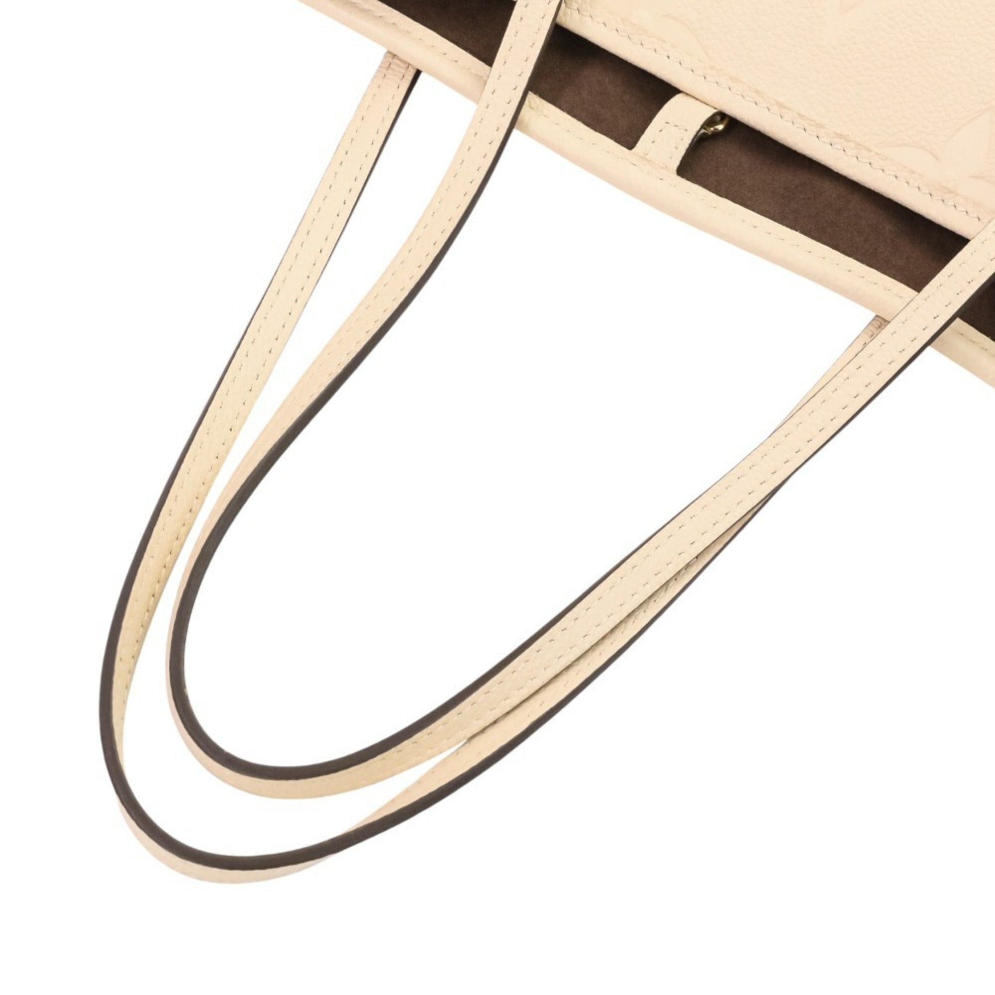 LOUIS VUITTON Monogram Empreinte Neverfull MM Tote Bag M46676 Crème Women's — Like New