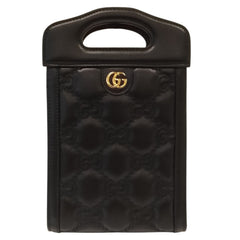 GUCCI GG Matelassé Mini Top Handle Bag Shoulder 723776 Black Women's — Like New