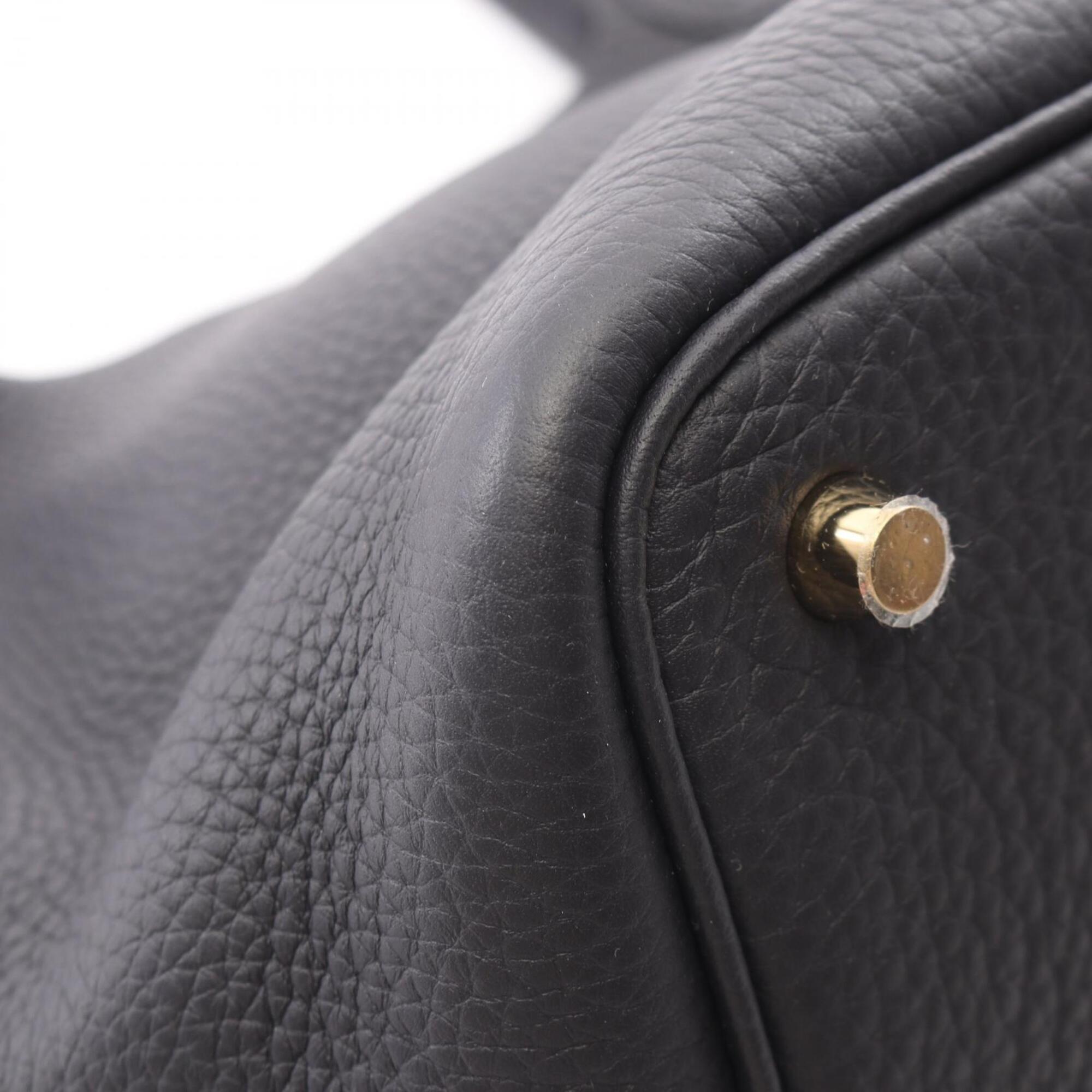 Hermes Picotin Lock PM Handbag, Leather, Taurillon Clemence Women's, Navy Blue — New - Store Return