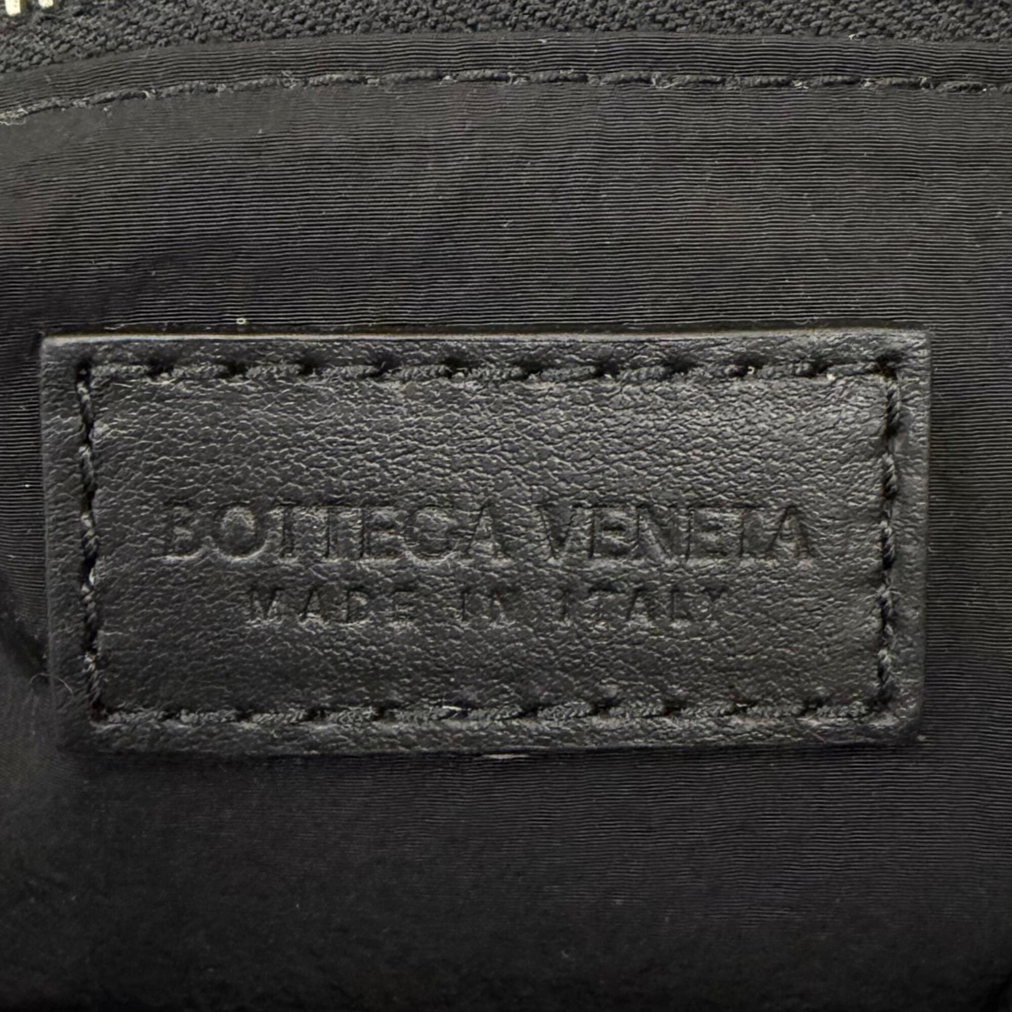 BOTTEGA VENETA 766314 Padded Tech Cassette Intrecciato Handbag, Black, Made in Italy, Men's, with Dust Bag — Like New