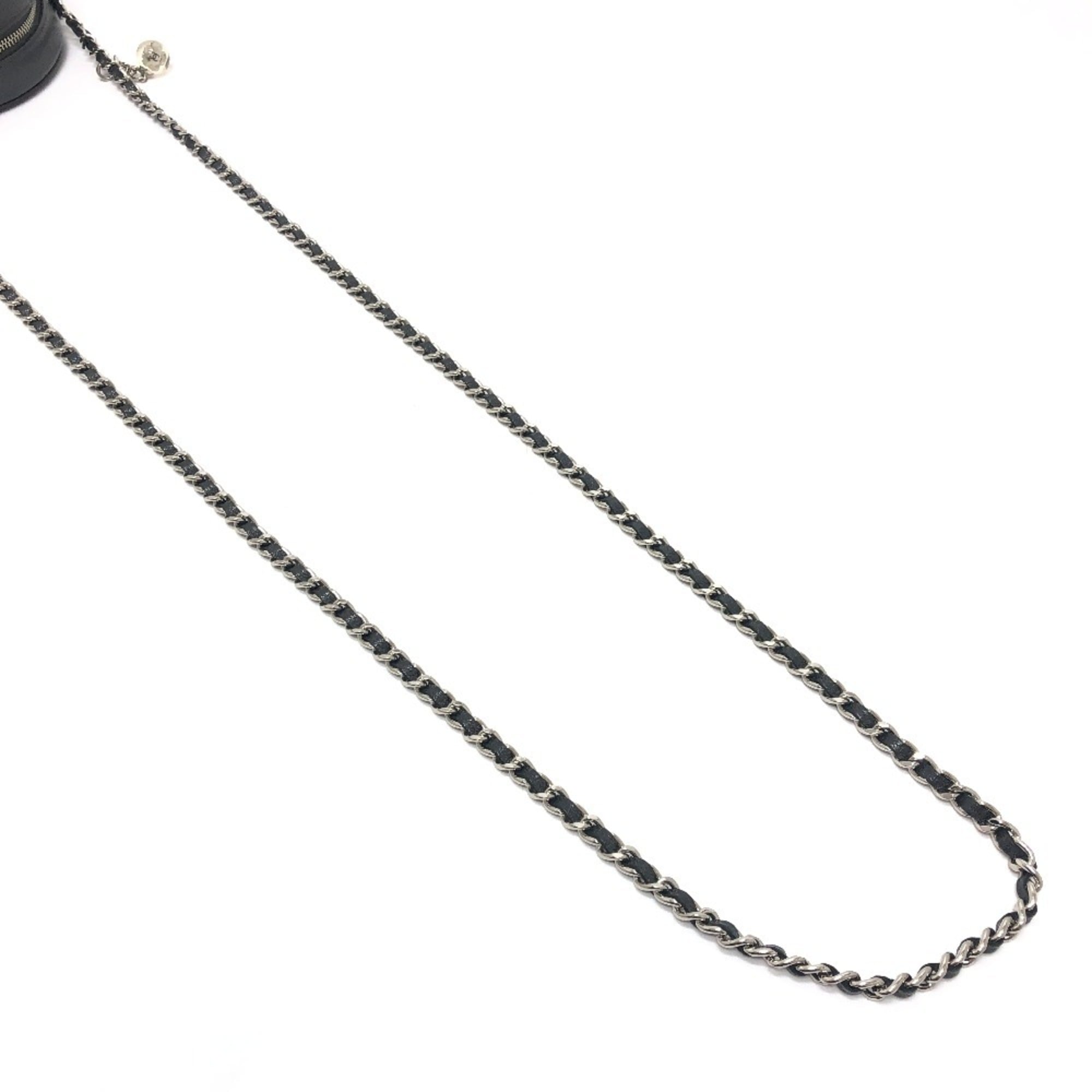 CHANEL Camellia CC Coco Mark Logo Crossbody Bag, Round Mini Shoulder Leather, Women's, Gray — Like New