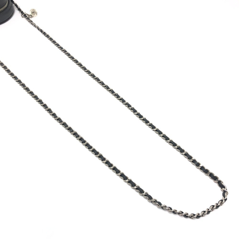 CHANEL Camellia CC Coco Mark Logo Crossbody Bag, Round Mini Shoulder Leather, Women's, Gray — Like New