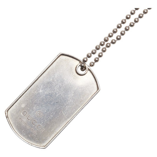 Gucci Dog Tag Necklace in SV925 Silver for Women