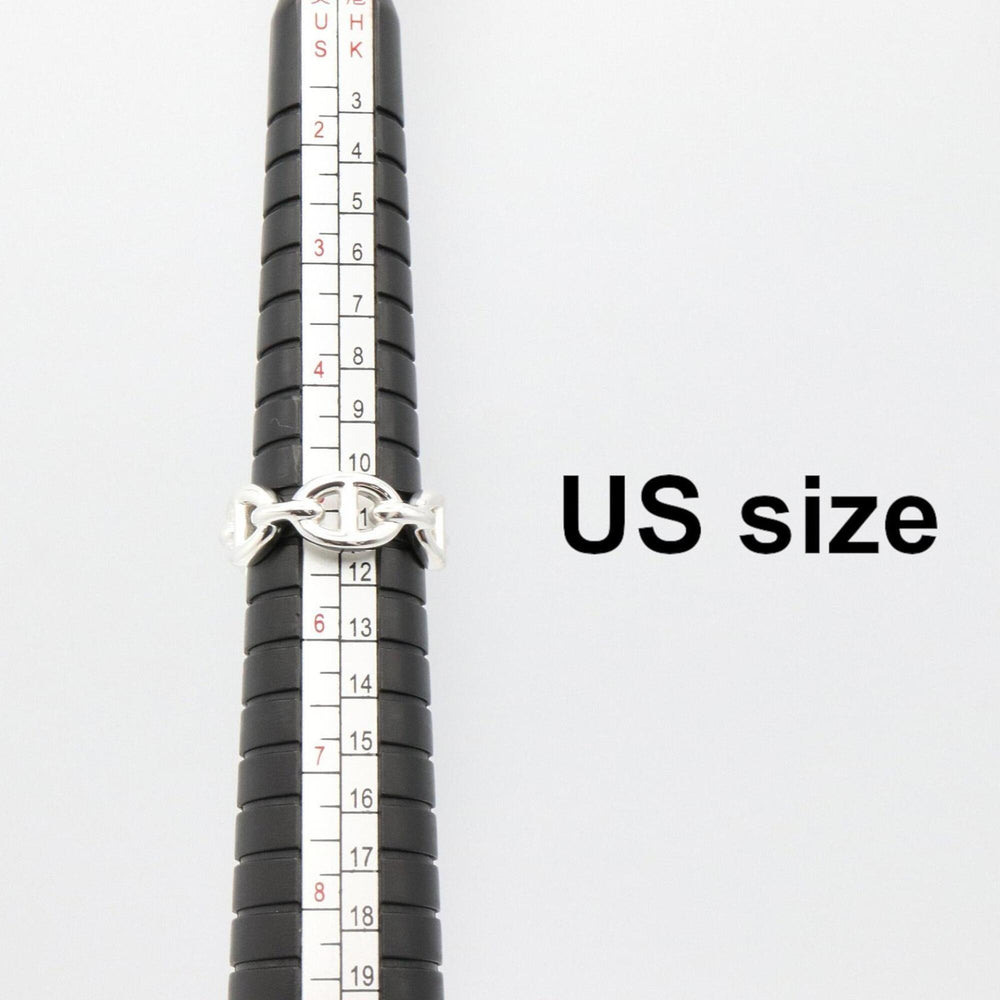 Hermes Chaine d'Ancre Enchainée Ring - Sterling Silver 925 Men's & Women's Tone — Like New