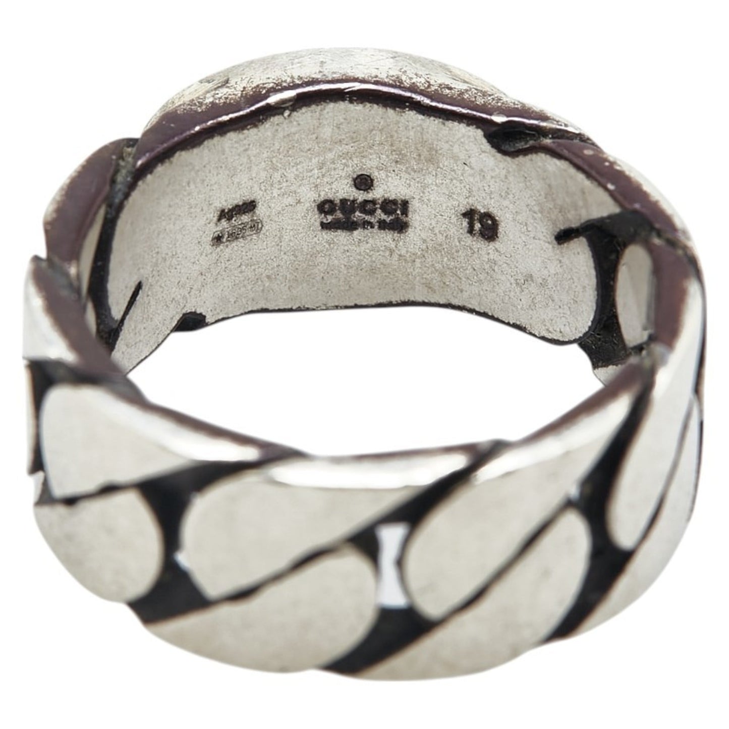 Gucci Interlocking G Chain Ring #19 SV925 Silver Men's GUCCI