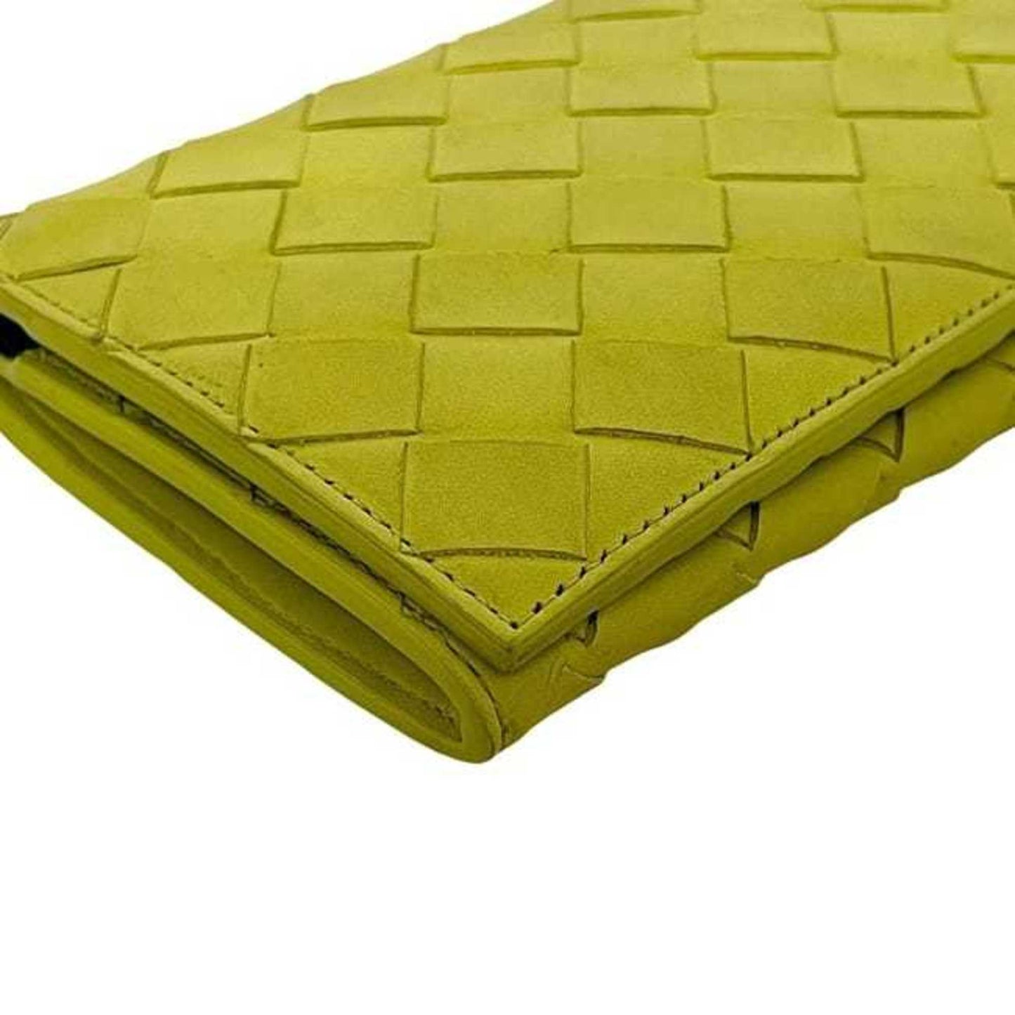 Bottega Veneta Bifold Long Wallet ec-24435 Yellow Cassette 676593 Leather P02068570A BOTTEGA VENETA Braided Flap Men's Women's