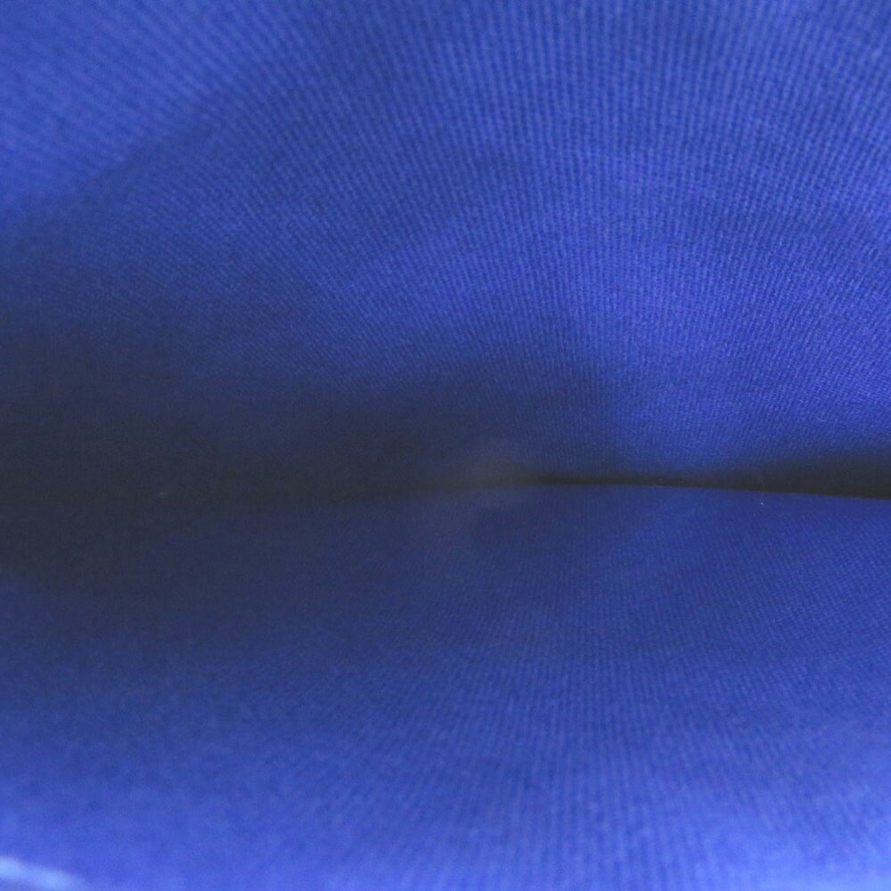 Hermes Flat Pouch MM Canvas Blue 0275HERMES — Like New