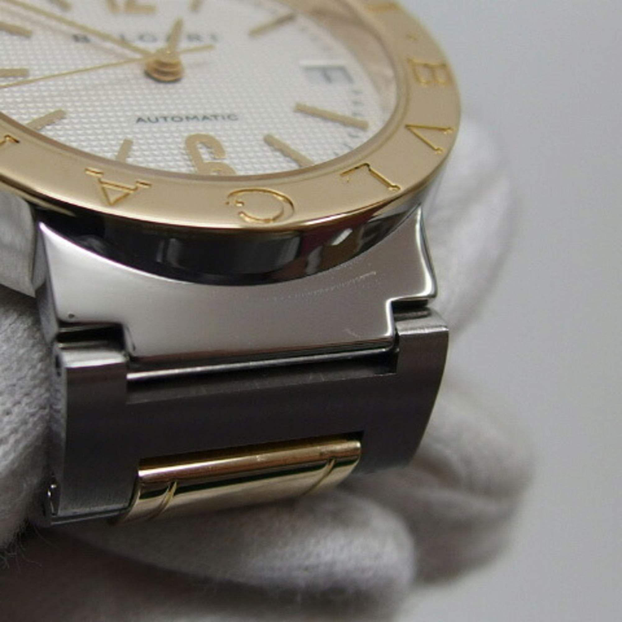 Bvlgari 18K Yellow Gold x Stainless Steel Combination BB33SG Men's Watch — Very Good