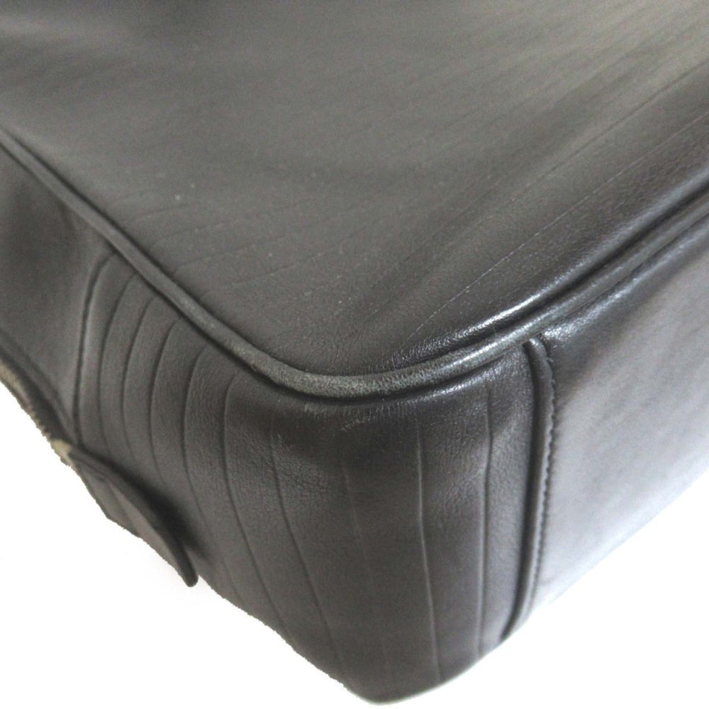DIOR HOMME Leather Briefcase Business Bag with PC Pocket, Black, Men's — Like New