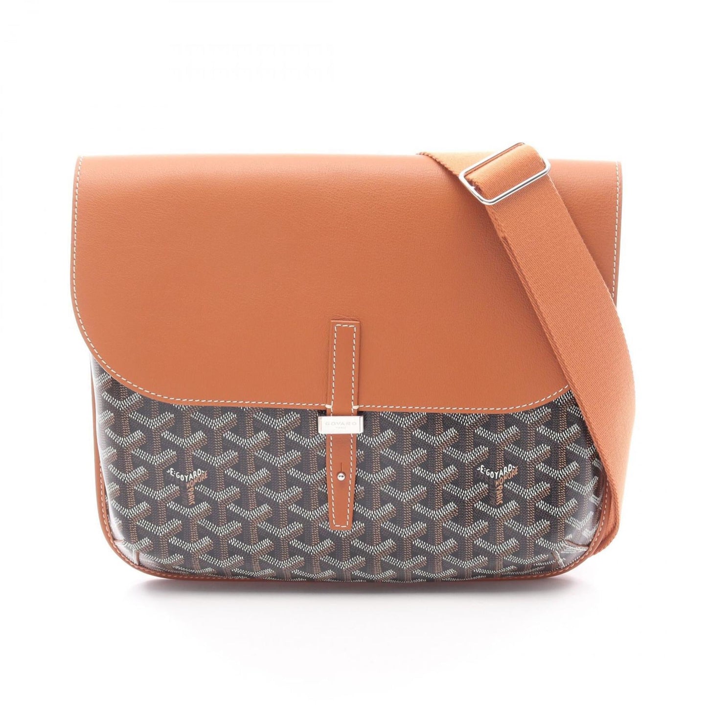 Goyard Crucier messenger bag, shoulder coated canvas and leather, women's, available in black, brown, multicolor.