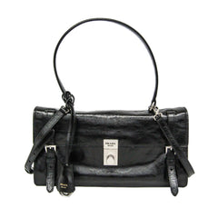 Prada 1BN026 Women's Leather Handbag,Shoulder Bag Black — Like New