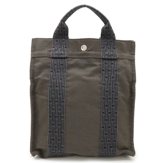 HERMES Air Line Sac Ado PM Backpack Shoulder Bag in Gray Canvas