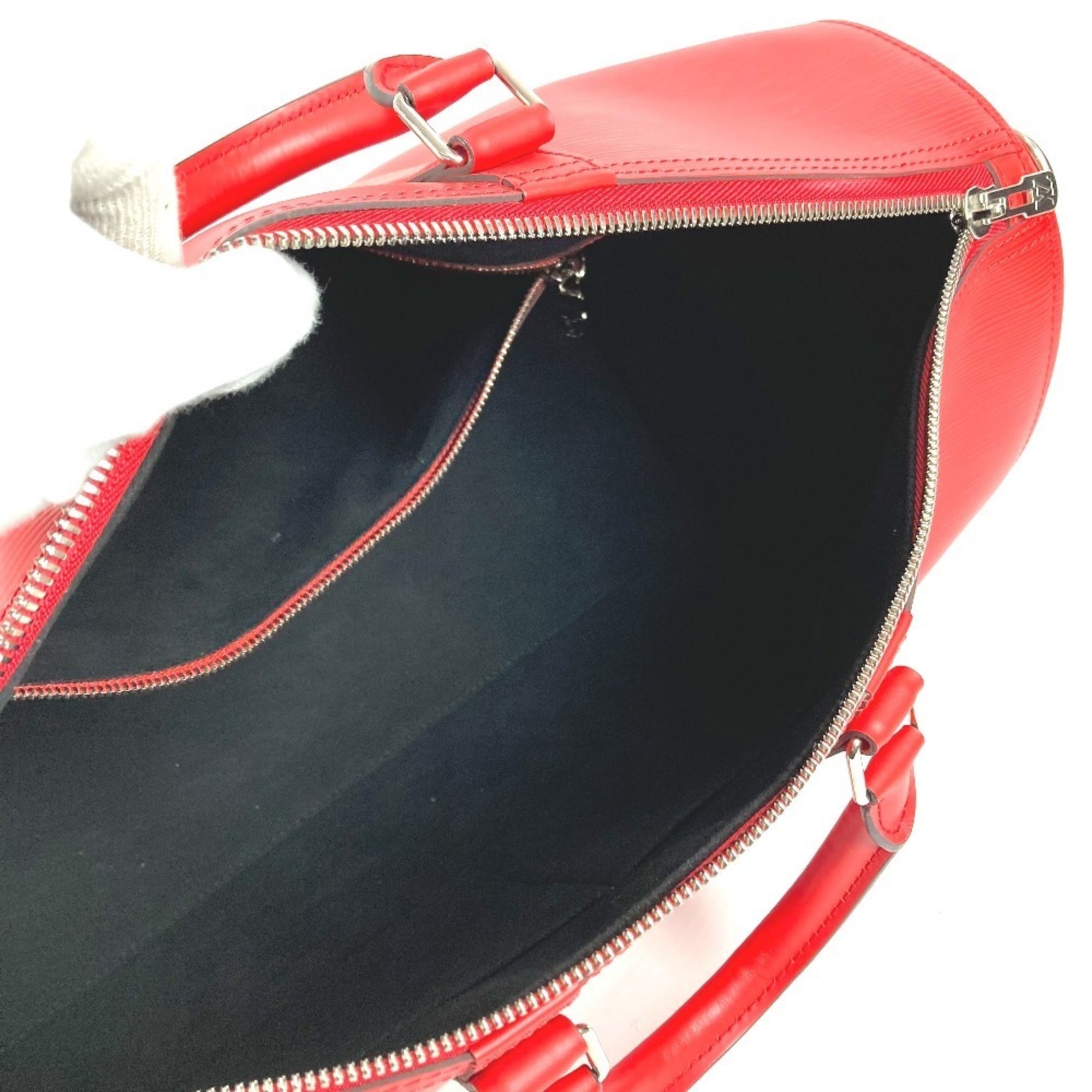 LOUIS VUITTON M53419 Epi Leather x Supreme Collaboration Keepall Bandoulière 45 Travel Bag, Boston Men's, Red, Like New — Like New