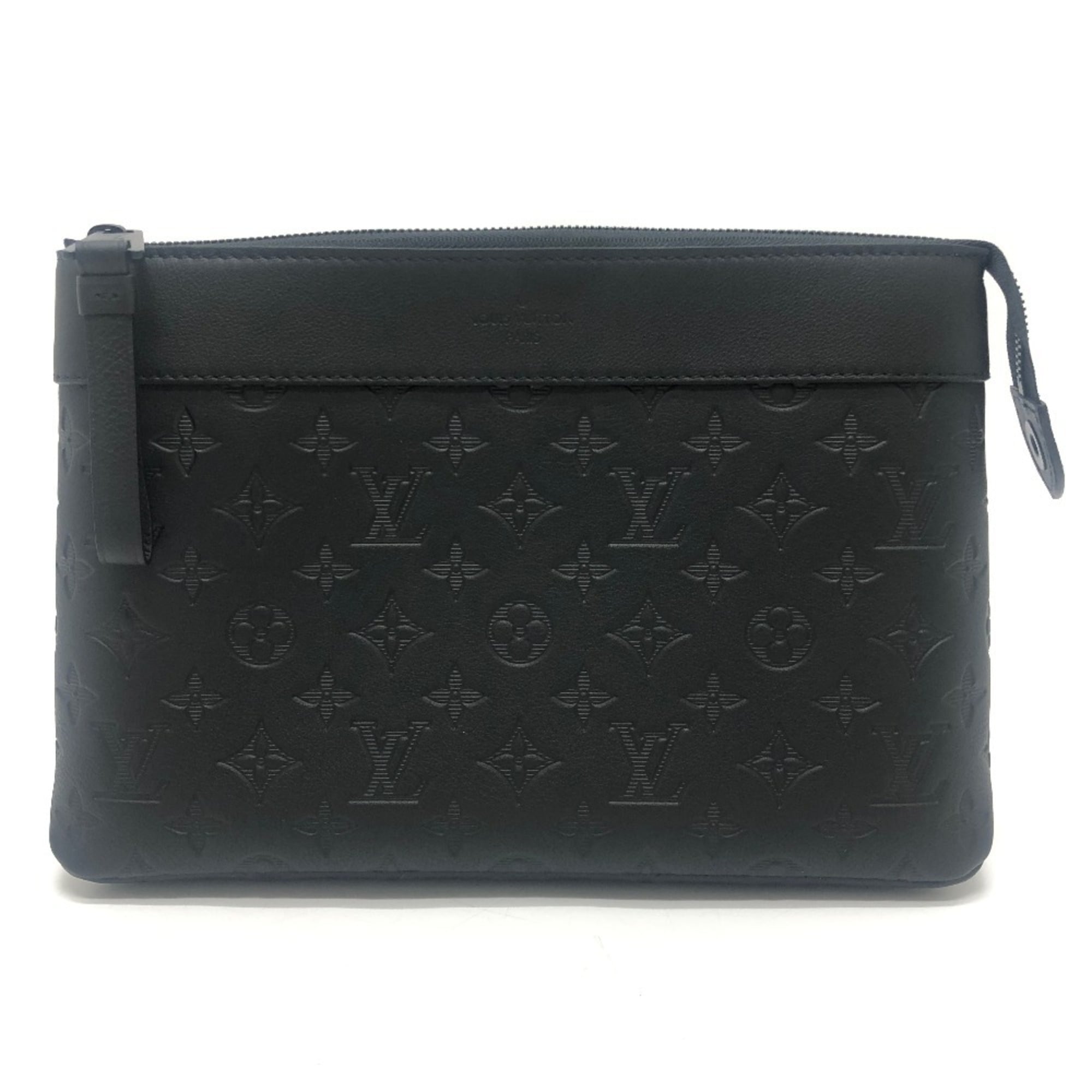 LOUIS VUITTON M82545 Pochette Voyage Souple Bag Clutch Second Men's Black — New