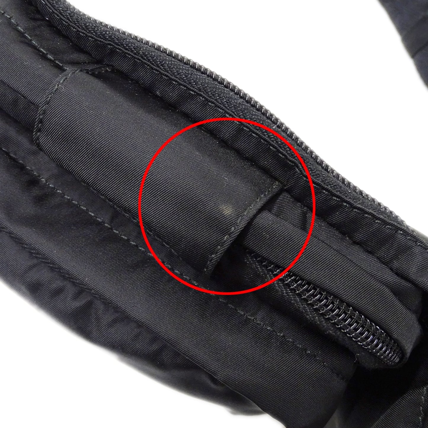 Prada PRADA bag for men and women, branded body bag/waist bag, nylon, black, 2VL056, black logo