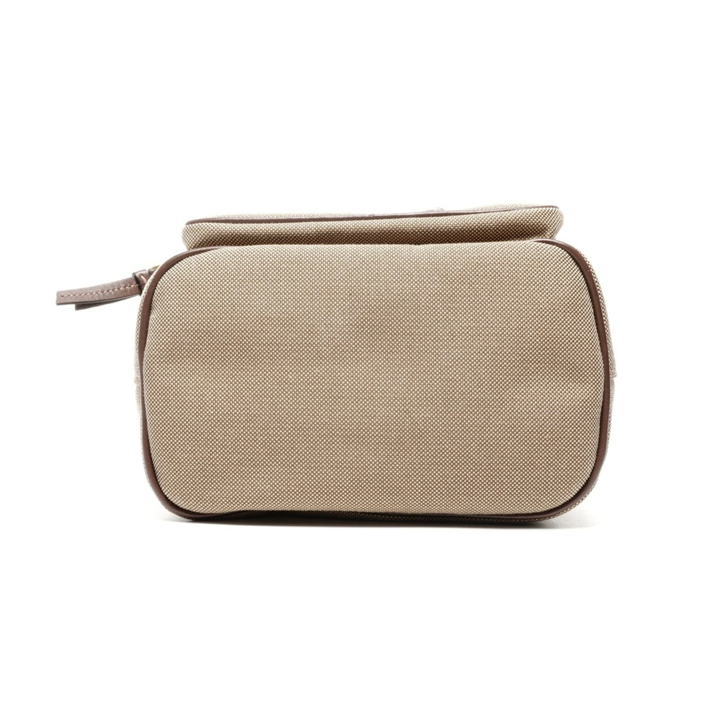 Prada Jacquard Logo Drawstring Shoulder Bag in Beige