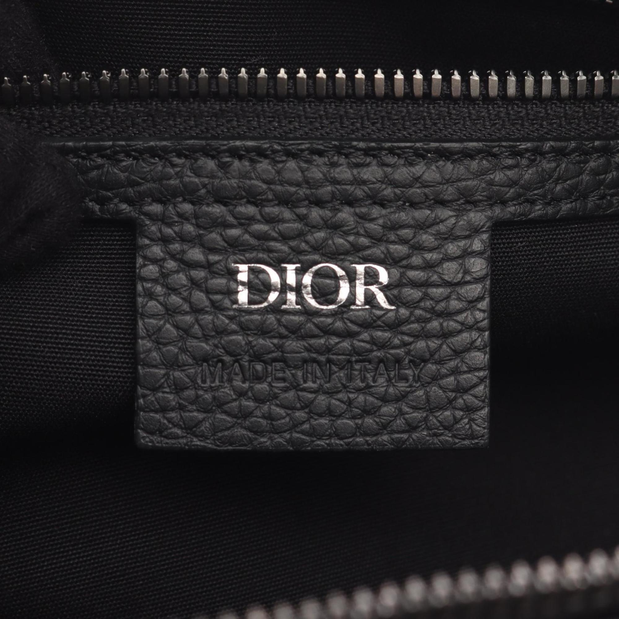 Christian Dior Dior Weekender 25 Gravity Handbag, Leather, Men's, Black, 1ESPO322LLG_H00N