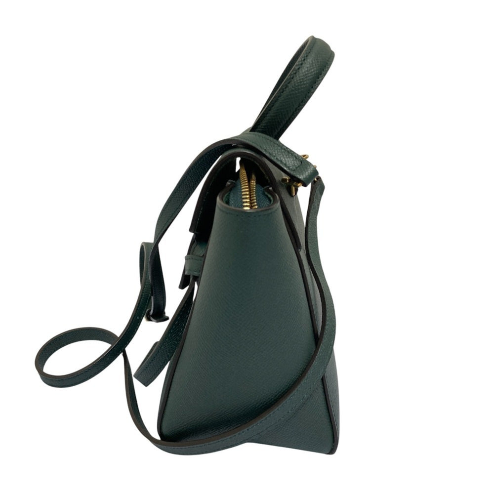 CELINE Nano Belt Bag, 2-Way Shoulder Bag/Handbag, Green, Women's — Like New