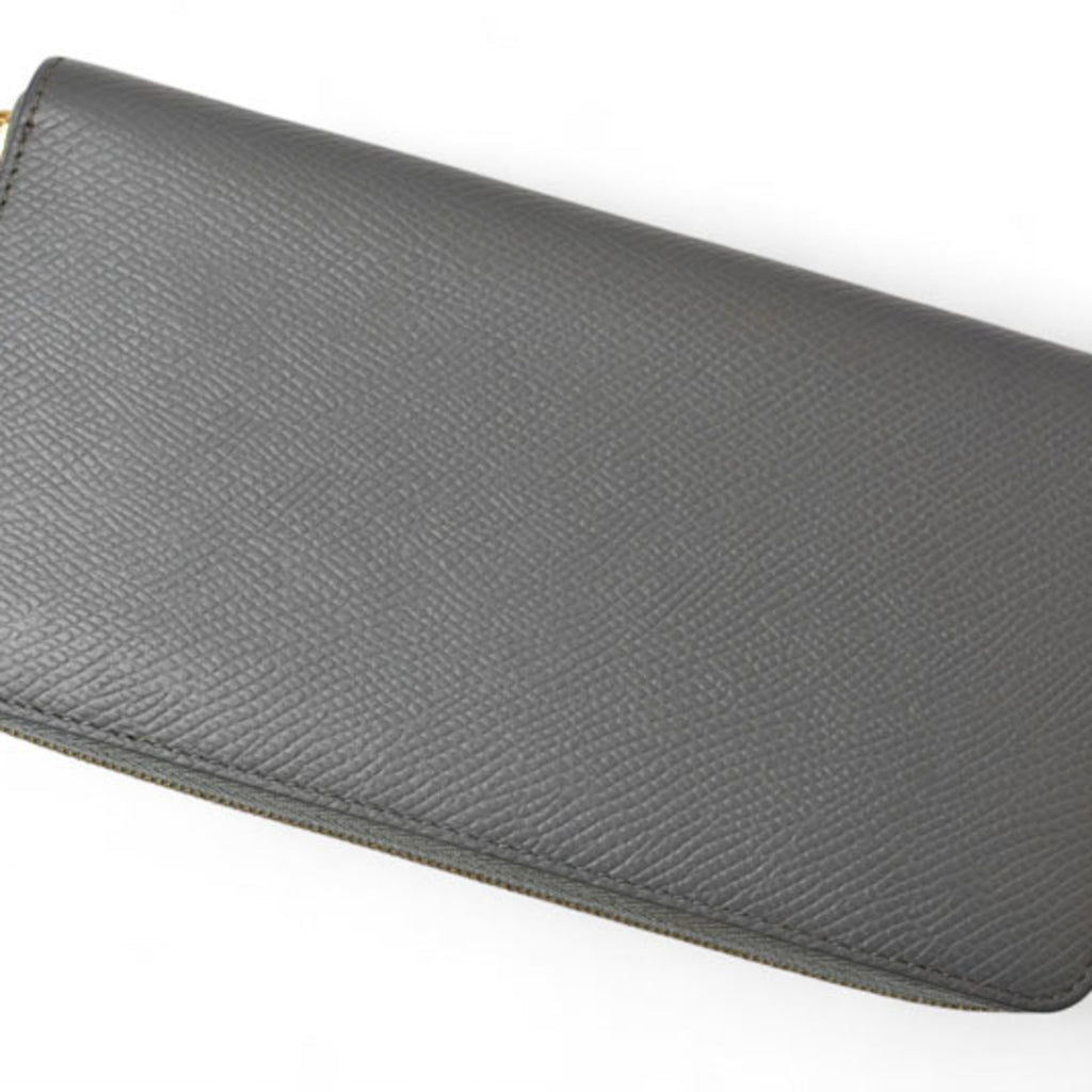 CELINE Wallet Long Large Zip Calfskin Grey 10B553EL.09
